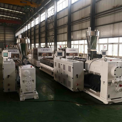 comprar Shenzhen HYPET WPC Cladding Wall Panel Interior Great Board with Laminating Pattern Extrusion Machine Making Production Line online manufacture
