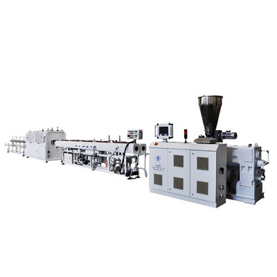 comprar Costas de dobro da máquina da tubulação do Pvc 20-63 com saída gêmea cônica 220kg/H da extrusora de parafuso ZS55/120 online manufacture