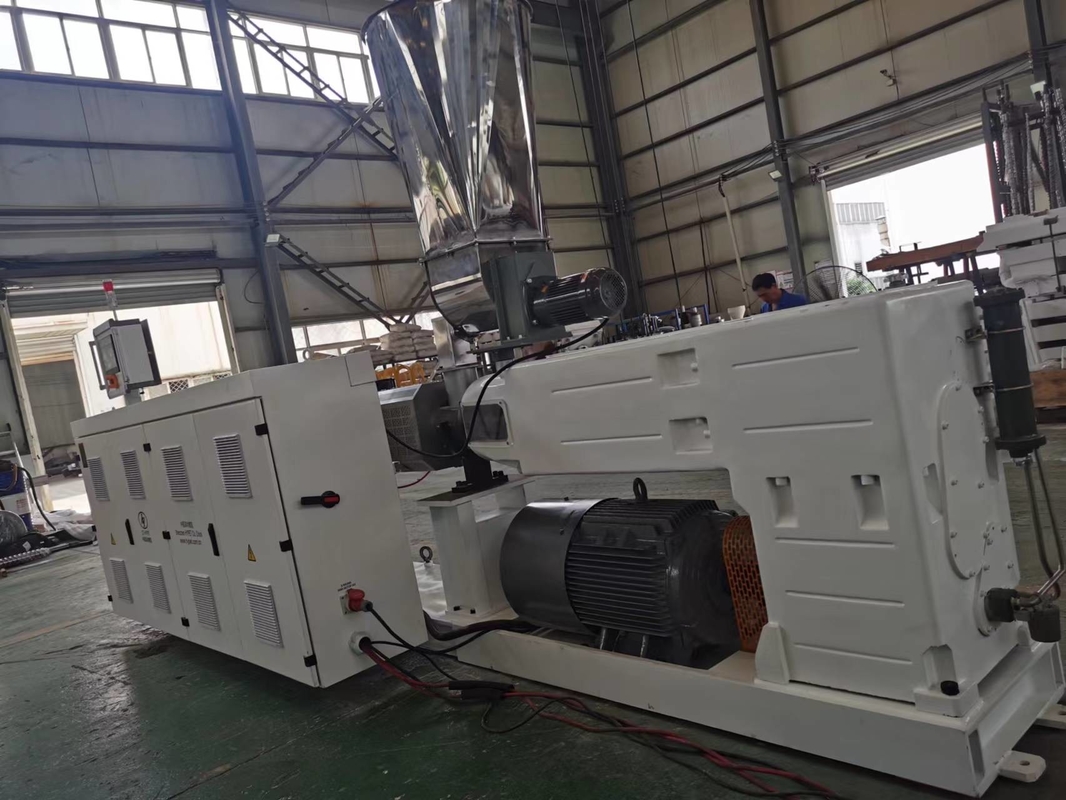 Fabricado na China UPVC CPVC OPVC PVC extrusora paralela de parafuso duplo HYPS92/28 com alta capacidade de saída e menos potência