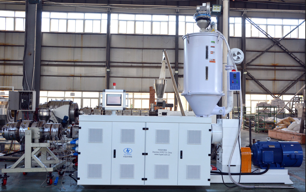Profil de tubo de extrusão de alta eficiência Linha de extrusão PPR PE PVC extrusão de parafuso único extrusão HYSJ50/34 Motor 22kw 65kg/h