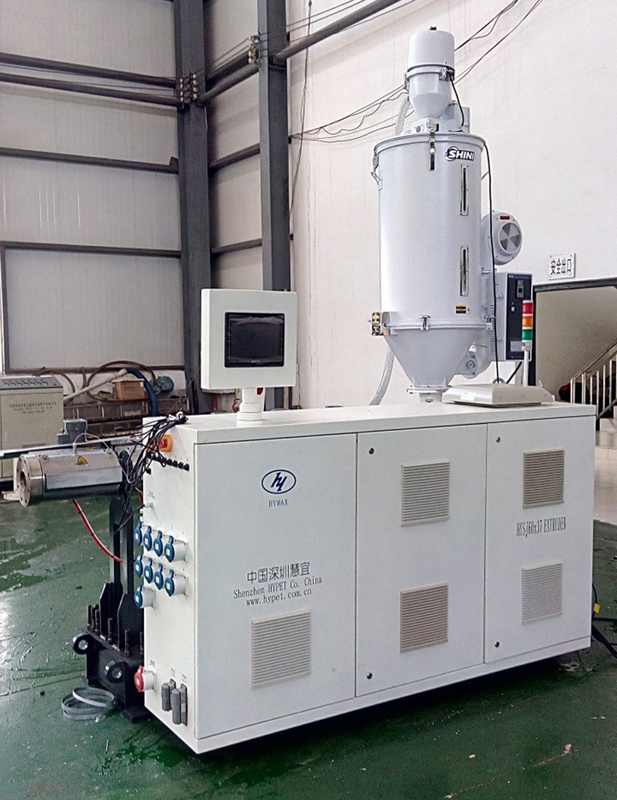 LDPE HDPE PPR ABA/ABC Máquina de fabricação de tubos compostos HYSJ60/38 55kw Extrusora de parafuso único de plástico 5 zonas de aquecimento