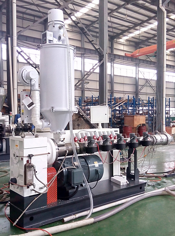 LDPE HDPE PPR ABA/ABC Máquina de fabricação de tubos compostos HYSJ60/38 55kw Extrusora de parafuso único de plástico 5 zonas de aquecimento