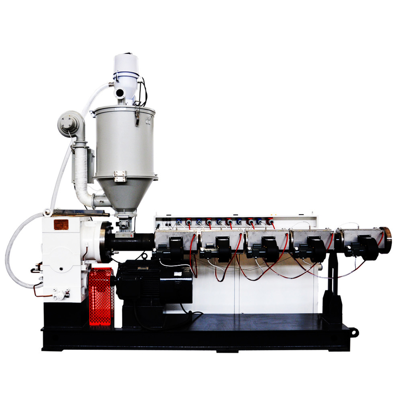 China fabrica PVC HDPE PE PPR PS ABS extrusora de parafuso único SJ65/30 37kw 110kg/h com caixa de engrenagens touqe eficiente