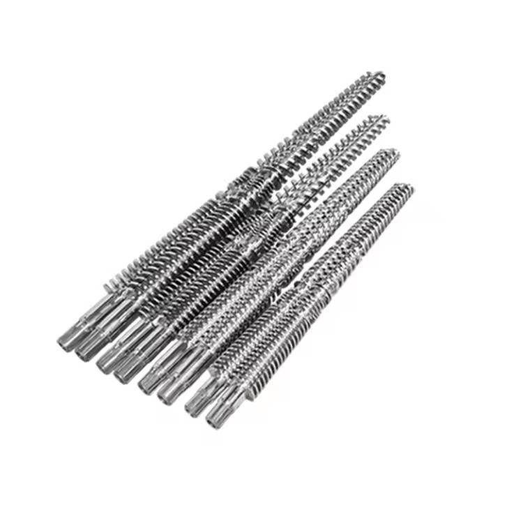 Extrusor de plástico para extrusores de parafusos duplos de parafusos cónicos / parafusos e parafusos bimetais