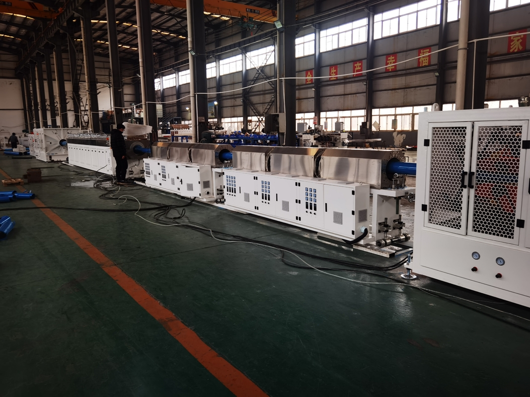 250-630mm / 315-800mm Linha de produção de tubos de PVC-O 380V / 3P / 50Hz Linha de extrusão de tubos de O-PVC